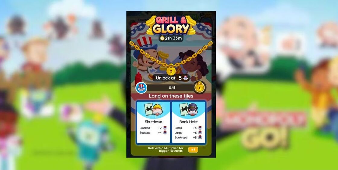 Monopoly GO: recompensas e marcos do Grill and Glory